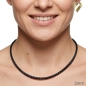 Preview: Lederband 2,5-8mm geflochten schwarz mit 925 Silber Bajonett