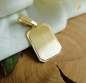 Preview: Anhänger Gravurplatte eckig 11x15mm 8Kt Gold