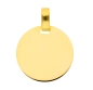 Preview: Anhänger Gravurplatte rund 16mm 8Kt Gold