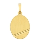 Preview: Anhänger Gravurplatte oval 13x16mm 8Kt Gold