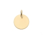 Preview: Anhänger Gravurplatte rund 10mm 14Kt 585 Gold