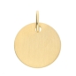 Preview: Anhänger Gravurplatte rund mattiert 12mm 8Kt 333 Gold