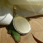 Preview: Anhänger Gravurplatte oval 14x17mm 8Kt Gold