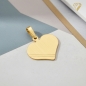Preview: Anhänger Gravurplatte Herz 16x14mm 8Kt Gold