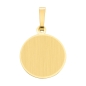 Preview: Anhänger Gravurplatte rund 14mm 14Kt Gold