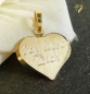 Preview: Anhänger Gravurplatte Herz 15x13mm "Ich liebe Dich" 8Kt Gold