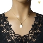Preview: Anhänger Gravurplatte eckig 13x16mm 2 Herzen 14Kt Gold