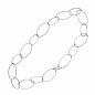 Preview: Collier Kette Design Elipse 925 Silber rhodiniert 40-90cm