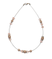 Preview: Collier Kette Lachs SW Kristall 43cm