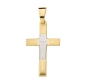 Preview: Anhänger Kreuz bicolor 12x21mm 8Kt 333 GOLD