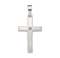 Preview: Anhänger Kreuz Zirkonia 13x19mm 8Kt 333 WEISSGOLD