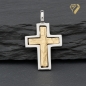 Preview: Anhänger Kreuz gehämmert 20x15mm 8Kt 333 GOLD - WEISSGOLD