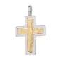 Preview: Anhänger Kreuz gehämmert 20x15mm 8Kt 333 GOLD - WEISSGOLD