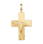 Preview: Anhänger Kreuz gehämmert Zirkonia 19x21mm 8Kt 333 GOLD