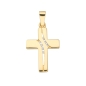 Preview: Anhänger Kreuz 12x18mm poliert mit Zirkonia 8Kt 333 GOLD