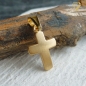 Preview: Anhänger Kreuz 9x11,5mm mattiert 8Kt 333 GOLD