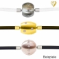 Preview: Collier Kautschuk schwarz oder transparent 4mm für Wechselschliesse