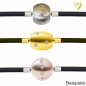 Preview: Collier Kautschuk mit Farbwahl 3mm für Wechselschliesse