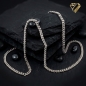 Preview: Collier Panzer flach 2,1mm 14Kt 585 WEISSGOLD 50cm