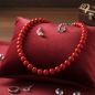 Preview: Preishammer Kette Perlen 10mm rot-glänzend 40cm