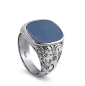 Preview: Siegelring antike Platte Stein 16,5x14,5mm 8Kt, 14Kt, 18Kt Gold /Weissgold