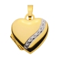 Preview: Medaillon Herz Muster 15x15mm 8Kt GOLD