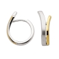 Preview: Creole 14,4x6,9mm bicolor rhodiniert vergoldet Silber 925