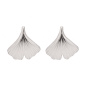 Preview: Stecker 12mm Ginkgoblatt Silber 925