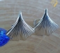 Preview: Stecker 12mm Ginkgoblatt Silber 925