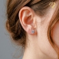 Preview: Ohrstecker 5mm Zirkonia rund 14Kt 585 GOLD