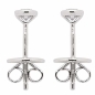 Preview: Ohrstecker 5mm mit Brillant 14Kt WEISSGOLD