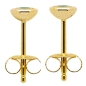 Preview: Ohrstecker 4,1mm mit Smaragd 14Kt 585 GOLD