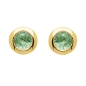 Preview: Ohrstecker 4,5mm mit Smaragd 14Kt 585 GOLD