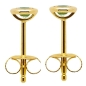 Preview: Ohrstecker 4,5mm mit Smaragd 14Kt 585 GOLD