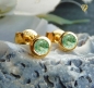 Preview: Ohrstecker 4,5mm mit Smaragd 14Kt 585 GOLD