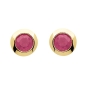 Preview: Ohrstecker 4,5mm mit Rubin 14Kt 585 GOLD