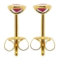 Preview: Ohrstecker 4,5mm mit Rubin 14Kt 585 GOLD
