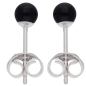 Preview: Ohrstecker Ohrring ca. 4,2mm Onyx Silber 925