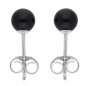 Preview: Ohrstecker Ohrring ca. 5,4mm Onyx Silber 925
