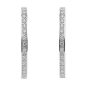 Preview: Creole 37,5x3,3mm Klappscharnier Zirkonias rhodiniert Silber 925