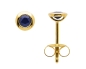 Preview: Ohrstecker 4,5mm mit Safir 14Kt 585 GOLD