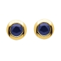 Preview: Ohrstecker 4,5mm mit Safir 14Kt 585 GOLD