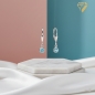 Preview: Ohrhänger Brisur Zirkonia aqua 925 Silber