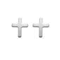 Preview: Ohrstecker Ohrring 8,5x7,1mm Kreuz Silber 925