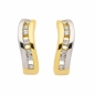 Preview: Creole 13,7x4,1mm bicolor Zirkonia 8Kt 333 GOLD