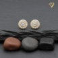 Preview: Ohrstecker 7,1mm rund Zirkonia 14Kt 585 GOLD