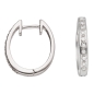 Preview: Creolen 14,1mm Brillant 0,07ct 14 Kt 585 WEISSGOLD