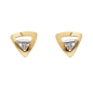 Preview: Ohrstecker Dreieck Breite 6,9mm mattiert poliert Zirkonia 8Kt 333 GOLD