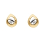 Preview: Ohrstecker Breite 7,8mm poliert Zirkonia 8Kt 333 GOLD