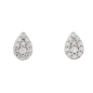 Preview: Ohrstecker Tropfenform Breite 6,6mm Zirkonia 8Kt 333 WEISSGOLD